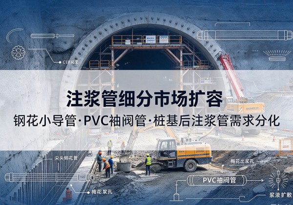 韶关注浆管细分市场扩容，隧道钢花小导管、PVC 袖阀管、桩基后注浆管需求分化